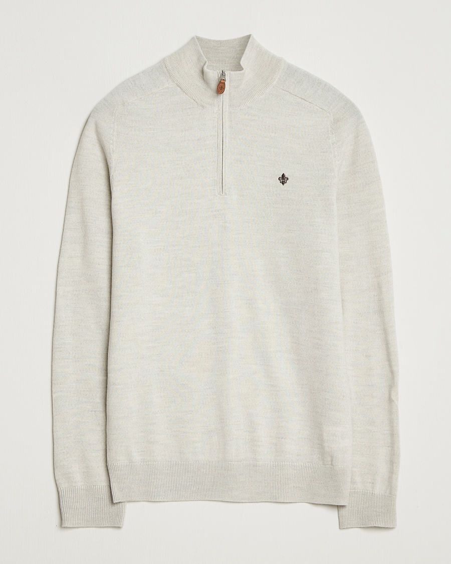 Herr | Tröjor | Morris | John Merino Half Zip Off White