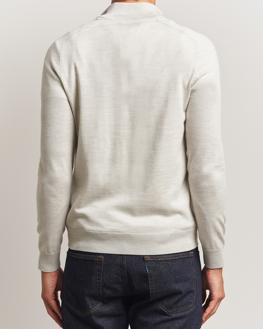 Herr | Tröjor | Morris | John Merino Half Zip Off White