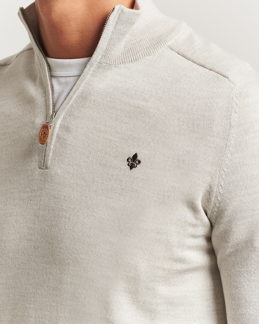 Herr | Tröjor | Morris | John Merino Half Zip Off White