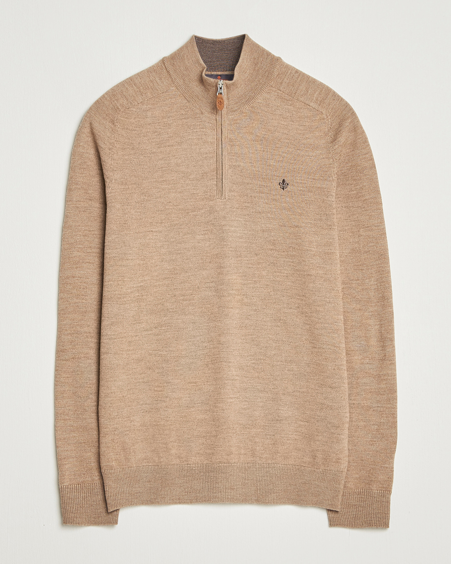 Herr | Tröjor | Morris | John Merino Half Zip Camel