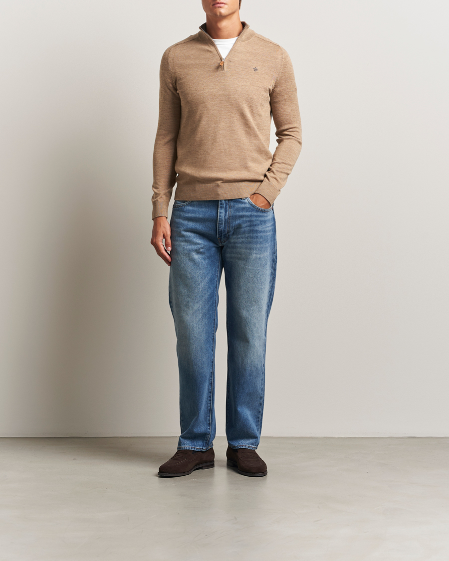 Herr | Tröjor | Morris | John Merino Half Zip Camel