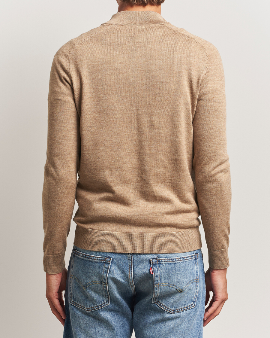 Herr | Tröjor | Morris | John Merino Half Zip Camel