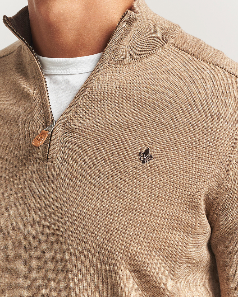 Herr | Tröjor | Morris | John Merino Half Zip Camel