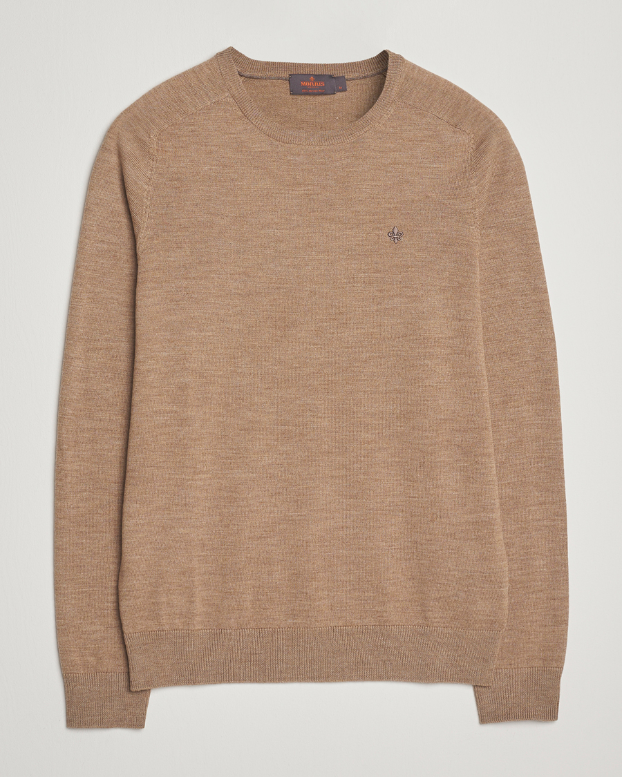 Herr | Tröjor | Morris | Merino O-Neck Camel
