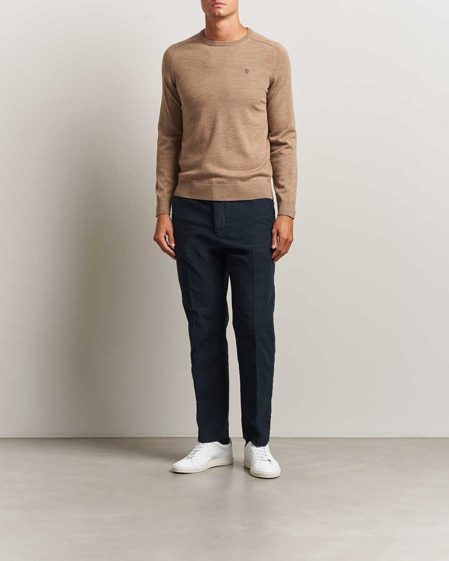 Herr | Tröjor | Morris | Merino O-Neck Camel