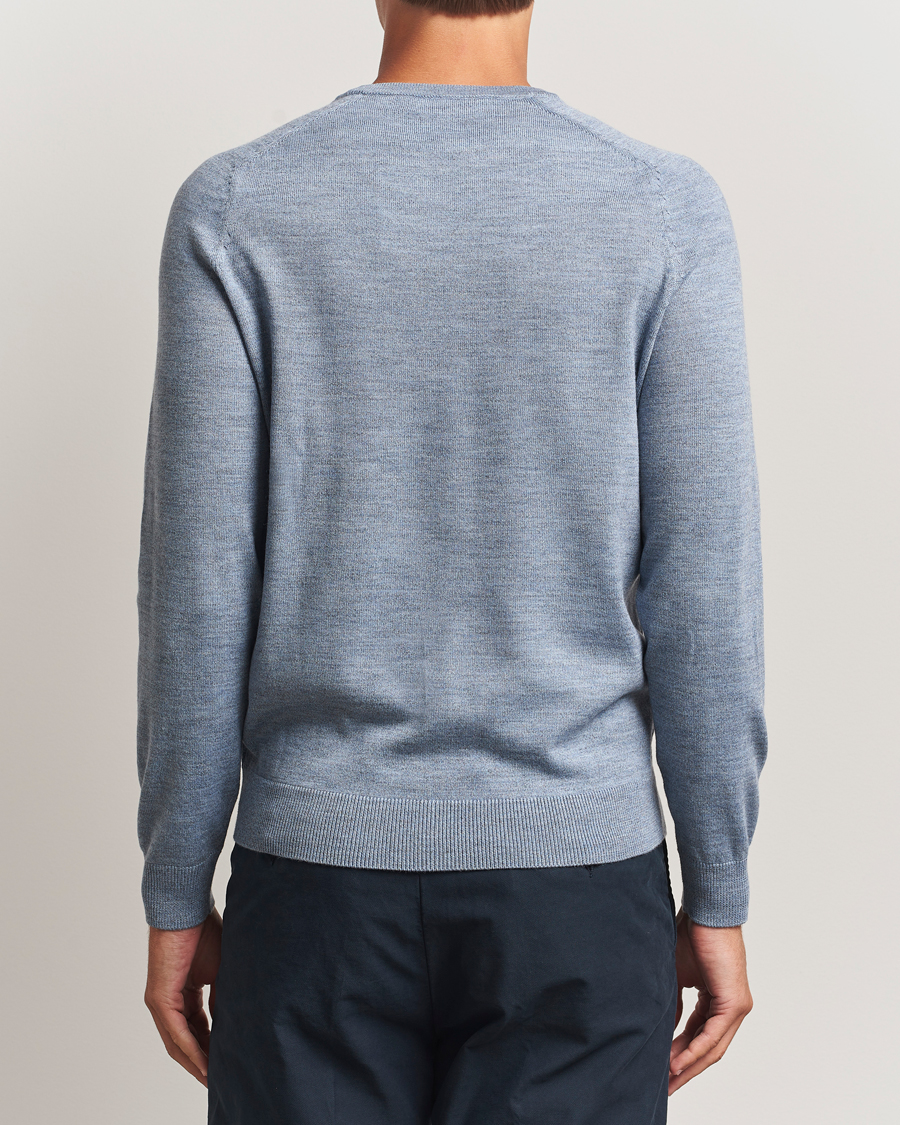 Herr | Tröjor | Morris | Merino O-Neck Light Blue