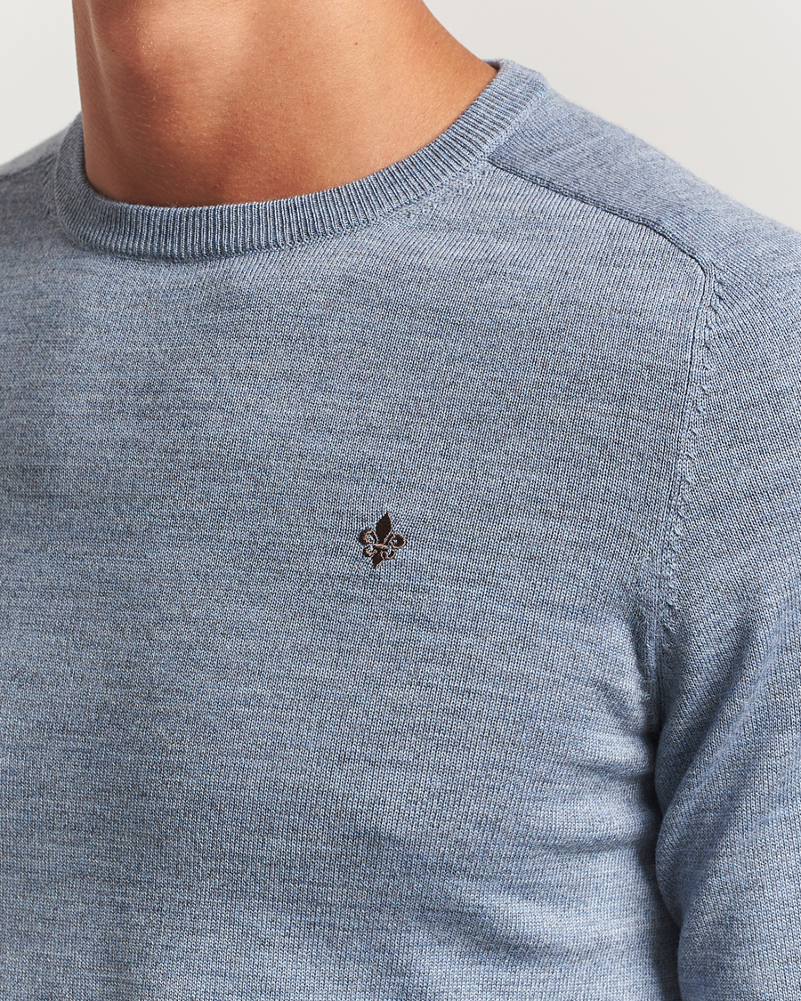 Herr | Tröjor | Morris | Merino O-Neck Light Blue