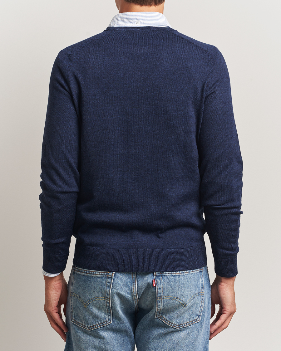 Herr | Tröjor | Morris | Merino O-Neck Dark Blue