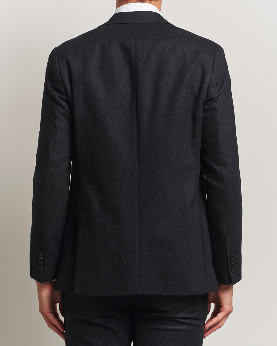Herr | Kavajer | Morris | Flannel Wool Blazer Black