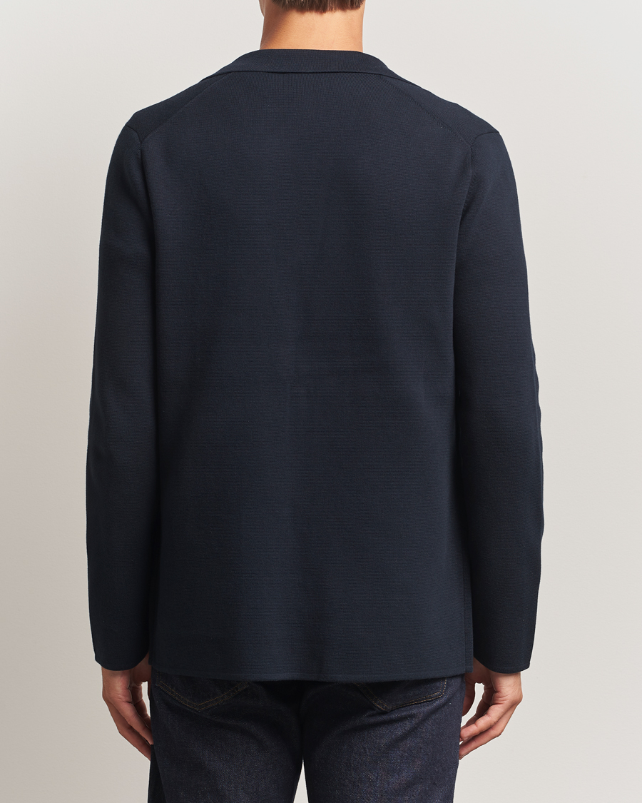 Herr | Kavajer | Morris | Jake Knitted Blazer Old Blue