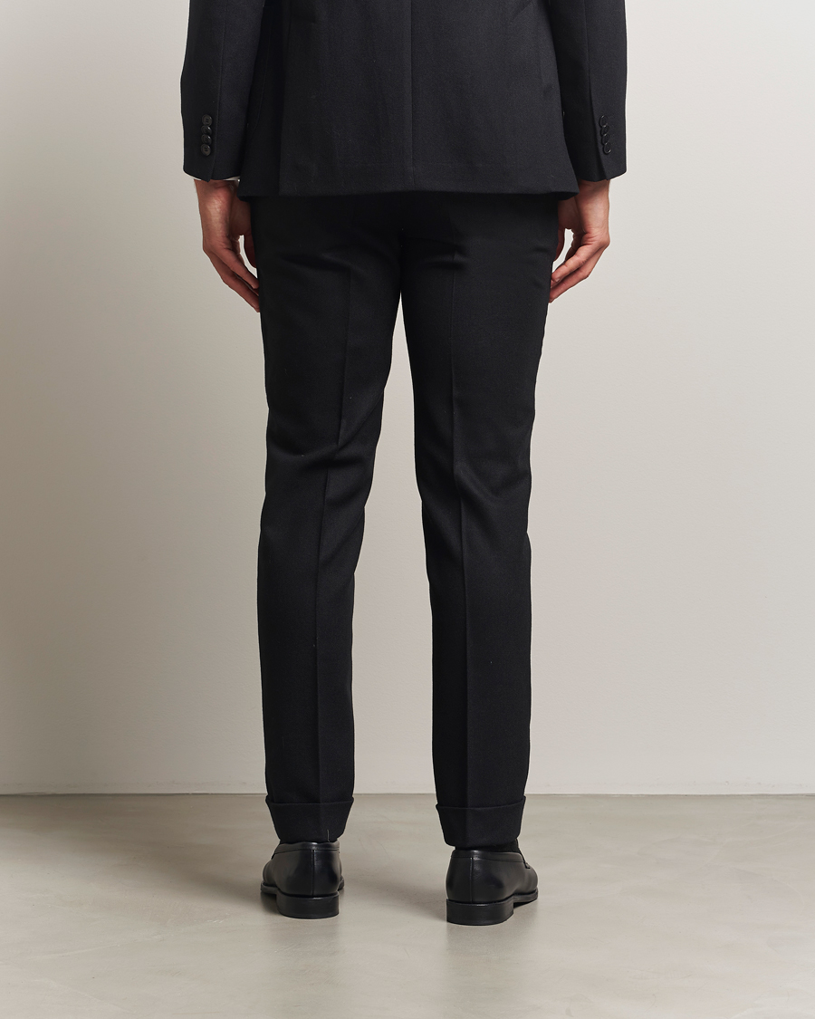 Herr | Byxor | Morris | Jack Flannel Trousers Black