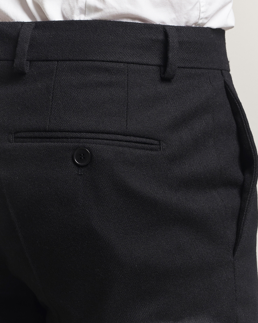 Herr | Byxor | Morris | Jack Flannel Trousers Black