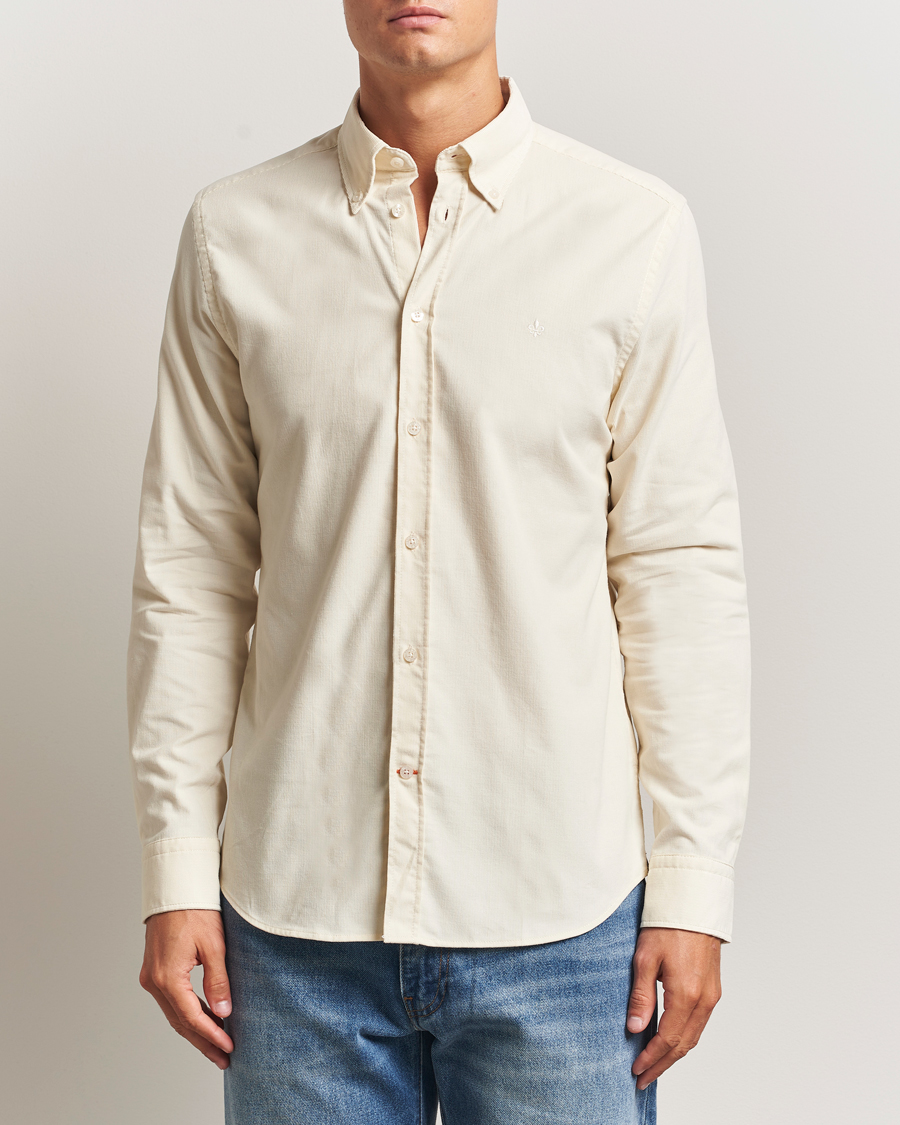 Herr | Skjortor | Morris | Douglas Corduroy Shirt Off White