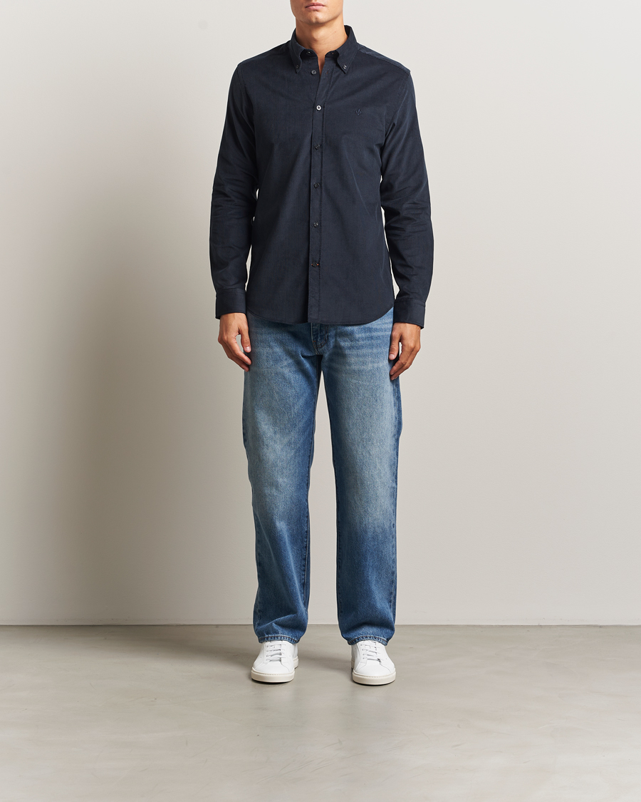 Herr | Skjortor | Morris | Douglas Corduroy Shirt Navy