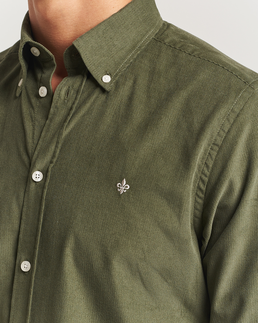 Herr | Skjortor | Morris | Douglas Corduroy Shirt Olive