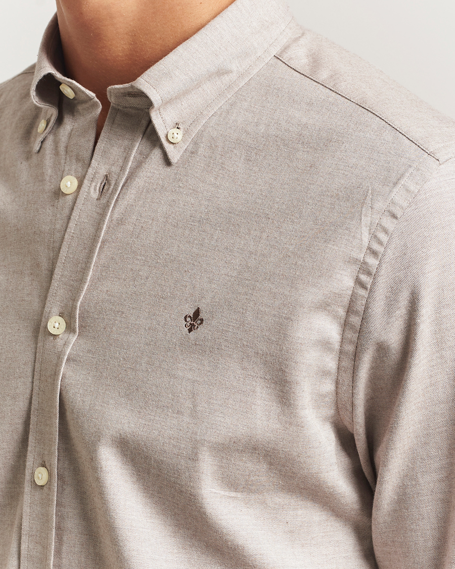 Herr | Skjortor | Morris | Watts Flannel Shirt Khaki