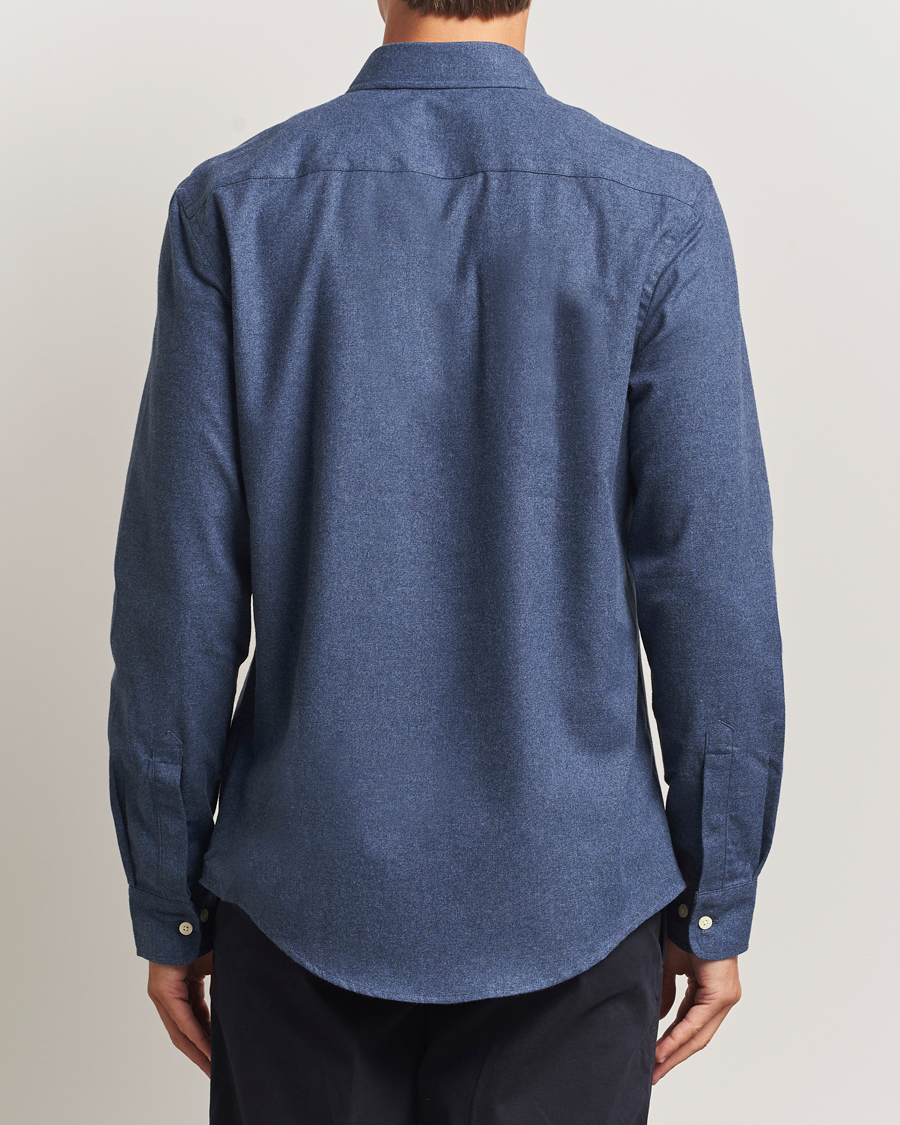 Herr | Skjortor | Morris | Watts Flannel Shirt Navy
