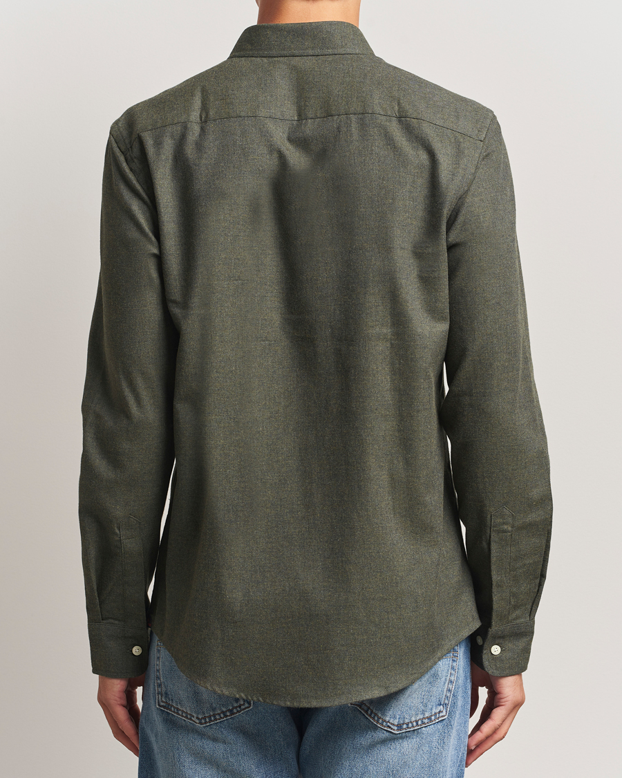 Herr | Skjortor | Morris | Watts Flannel Shirt Olive