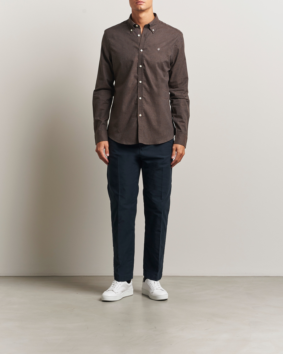 Herr | Skjortor | Morris | Watts Flannel Shirt Brown