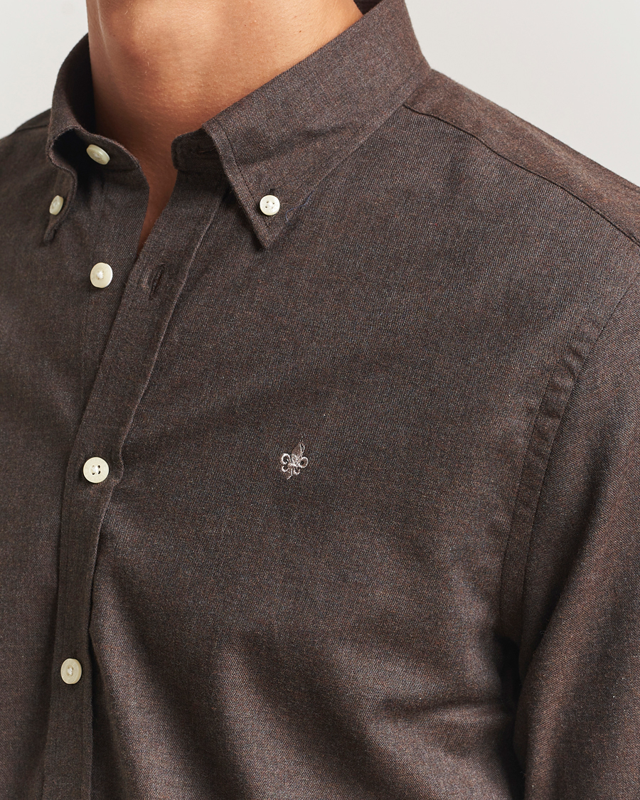Herr | Skjortor | Morris | Watts Flannel Shirt Brown