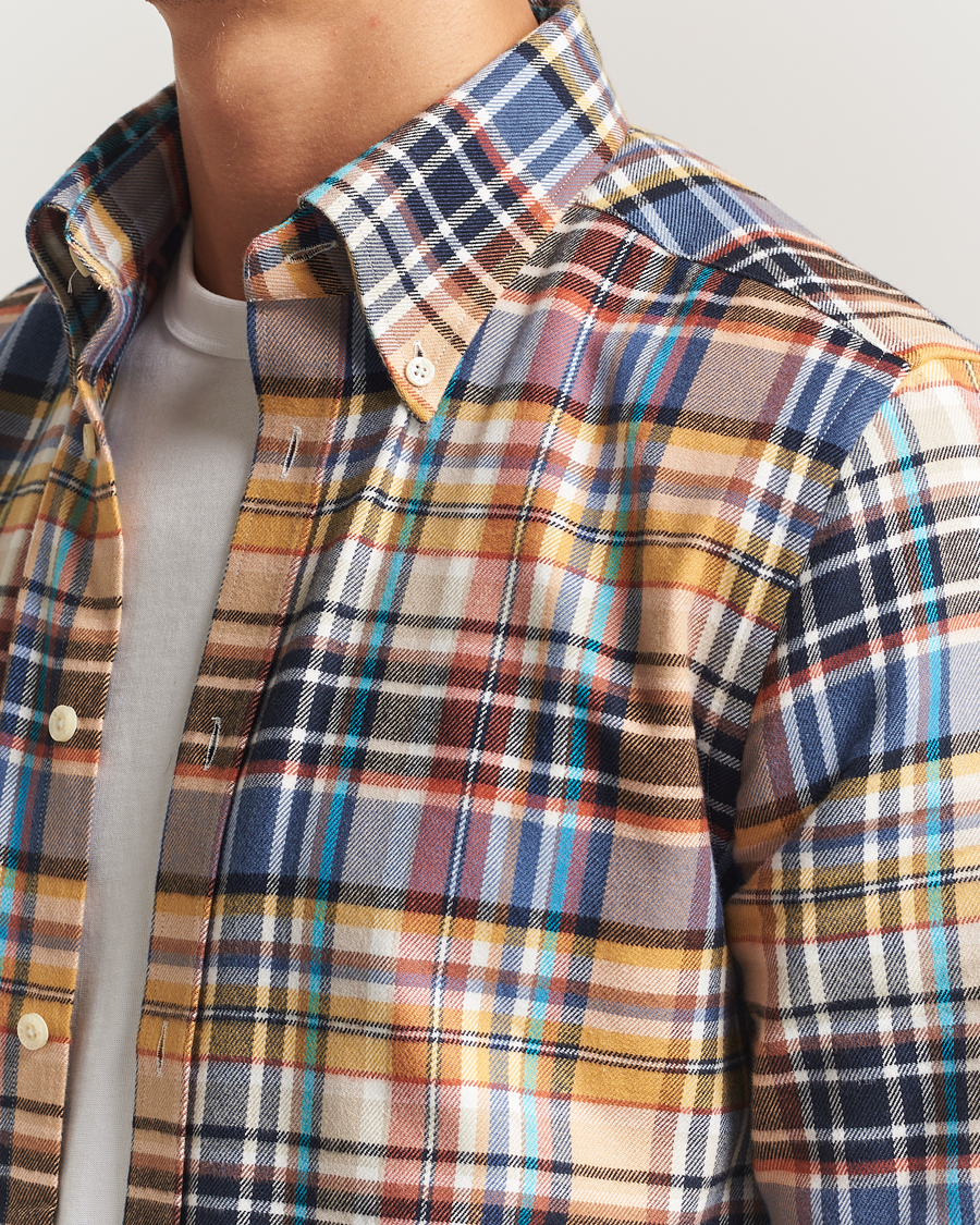 Herr | Skjortor | Morris | Happy Tartan Check Shirt Yellow