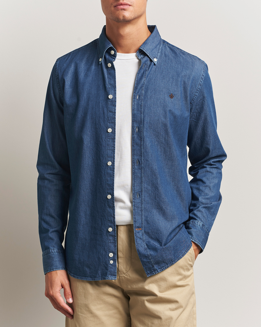 Herr | Skjortor | Morris | Light Denim Shirt Blue