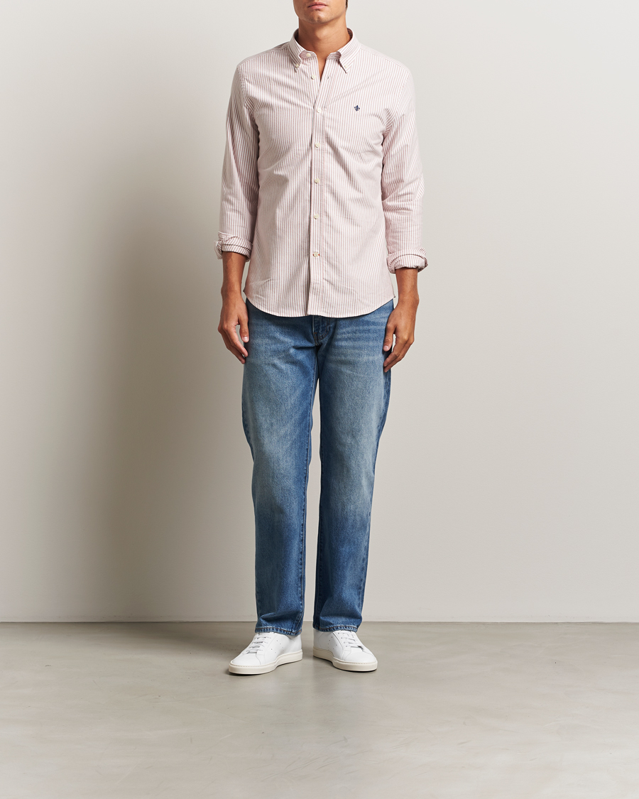 Herr | Skjortor | Morris | Douglas Oxford Striped Shirt Red