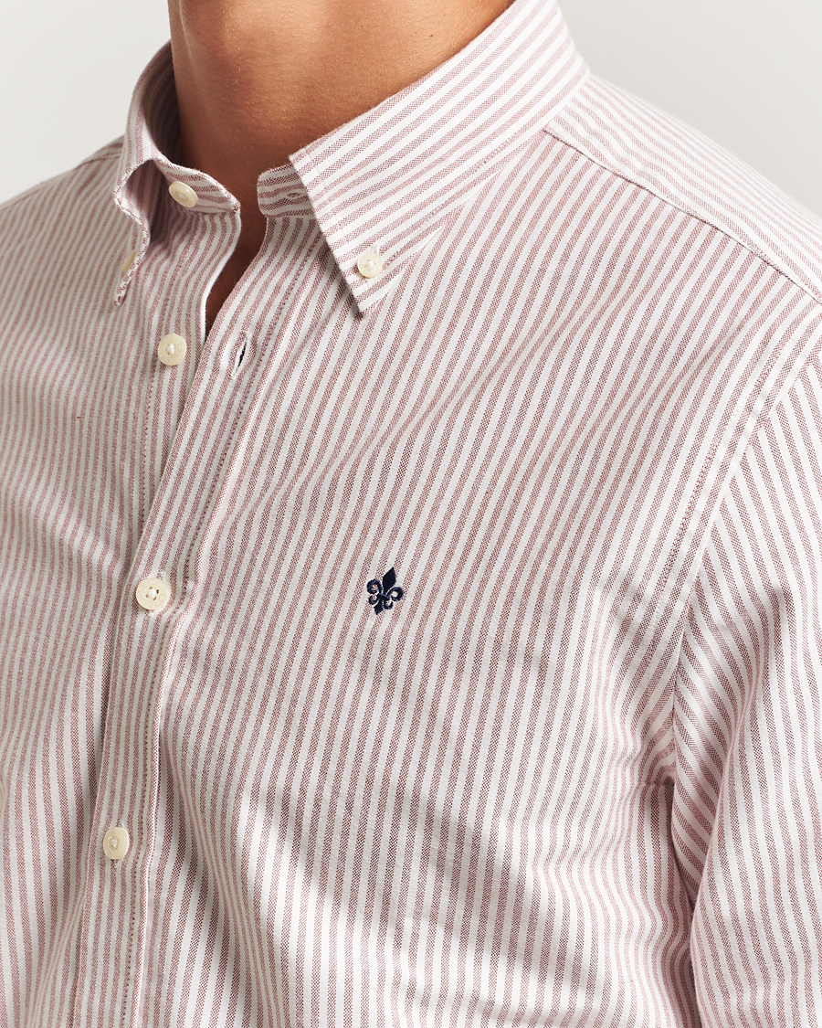 Herr | Skjortor | Morris | Douglas Oxford Striped Shirt Red