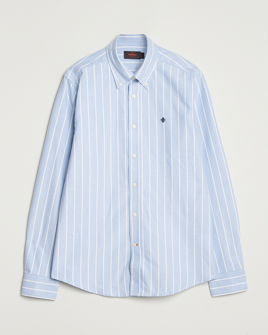 Herr | Skjortor | Morris | Douglas Oxford Striped Shirt Light Blue