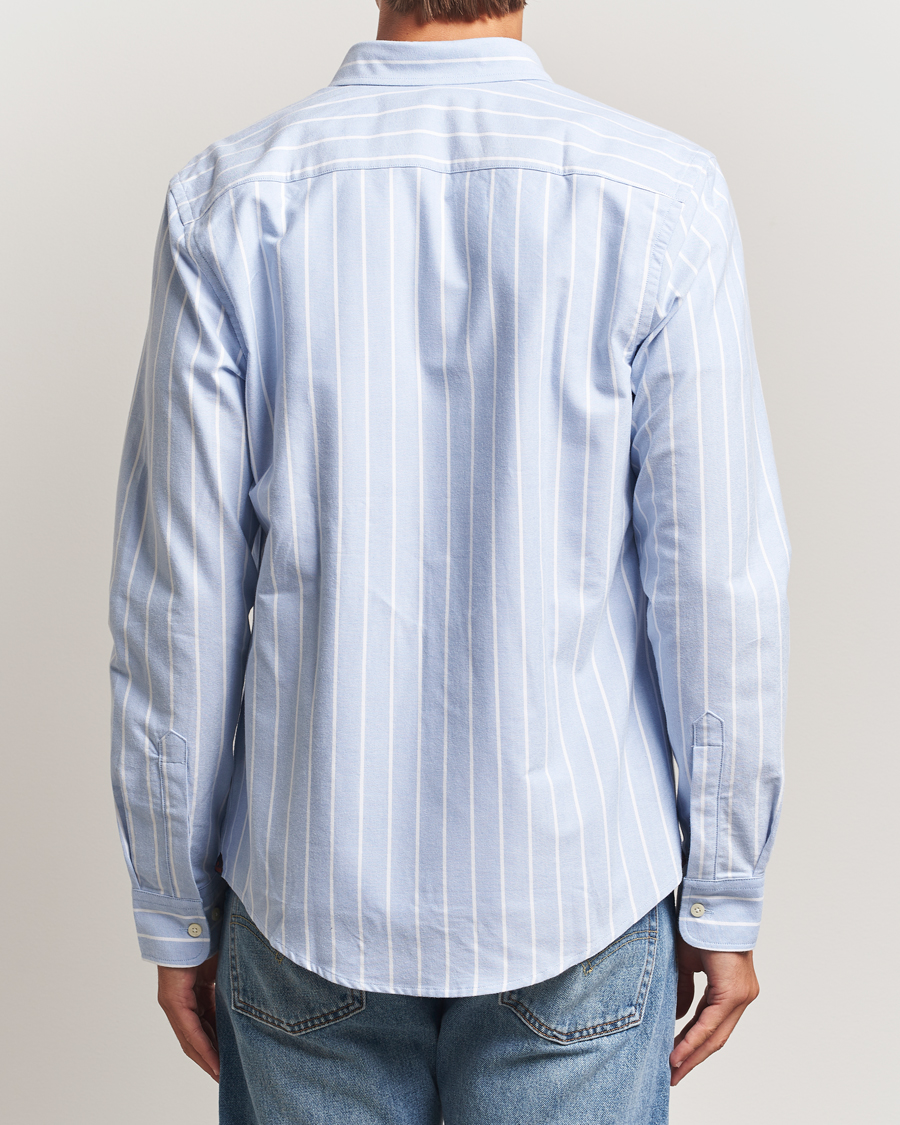Herr | Skjortor | Morris | Douglas Oxford Striped Shirt Light Blue