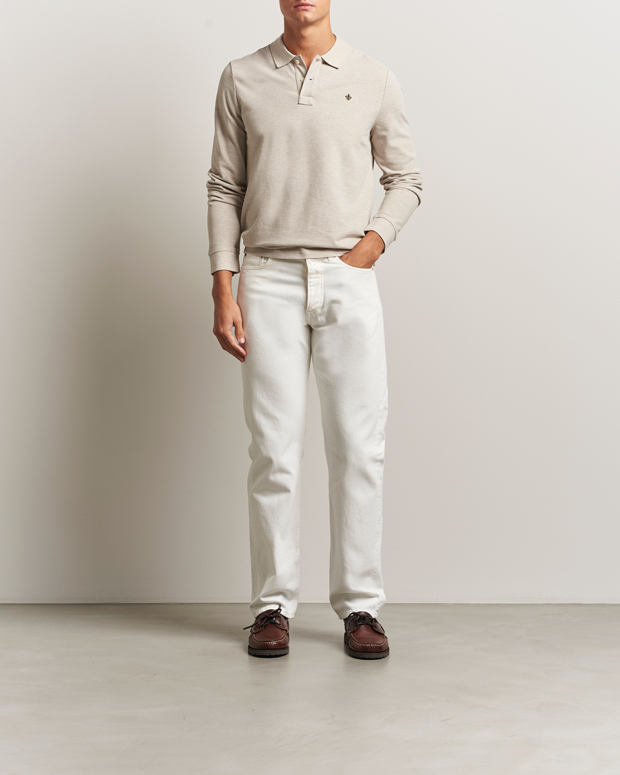 Herr | Tröjor | Morris | Camden Long Sleeve Polo Shirt Khaki