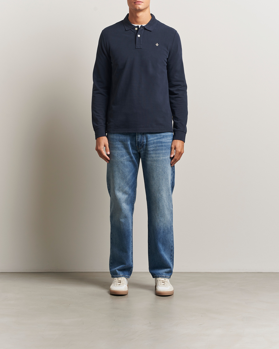 Herr | Tröjor | Morris | Camden Long Sleeve Polo Shirt Navy