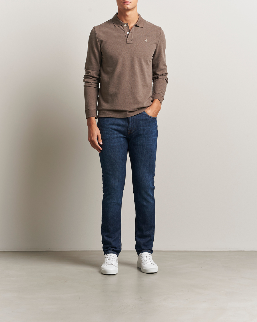 Herr | Tröjor | Morris | Camden Long Sleeve Polo Brown