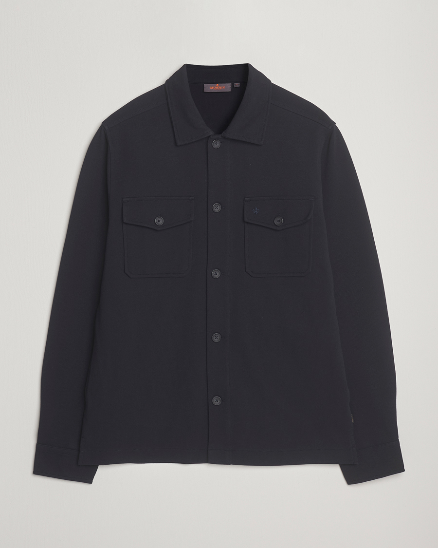 Herr | Skjortor | Morris | Andrew Jersey Overshirt Old Blue