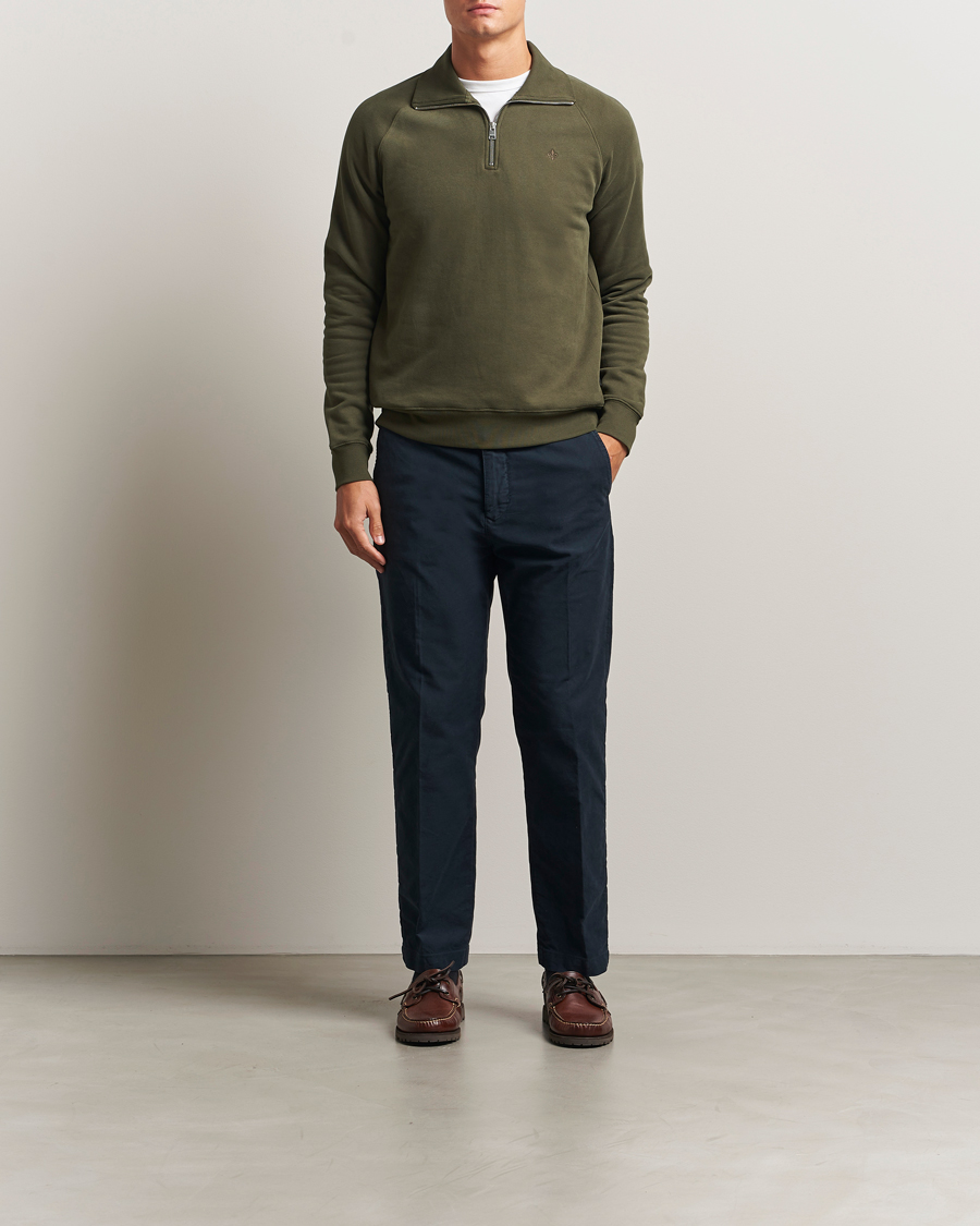 Herr | Tröjor | Morris | Maryon Half Zip Sweatshirt Olive