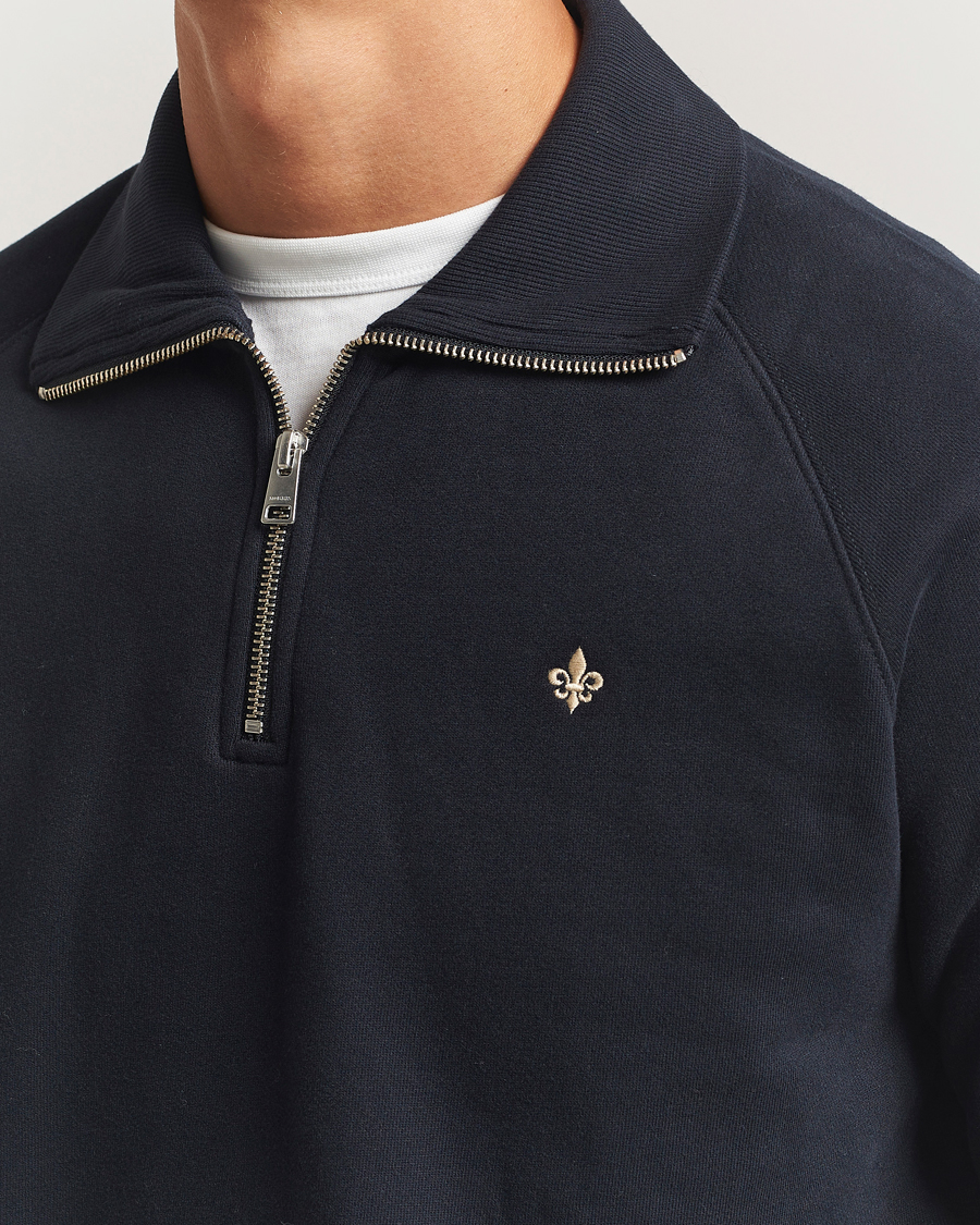 Herr | Tröjor | Morris | Maryon Half Zip Sweatshirt Old Blue