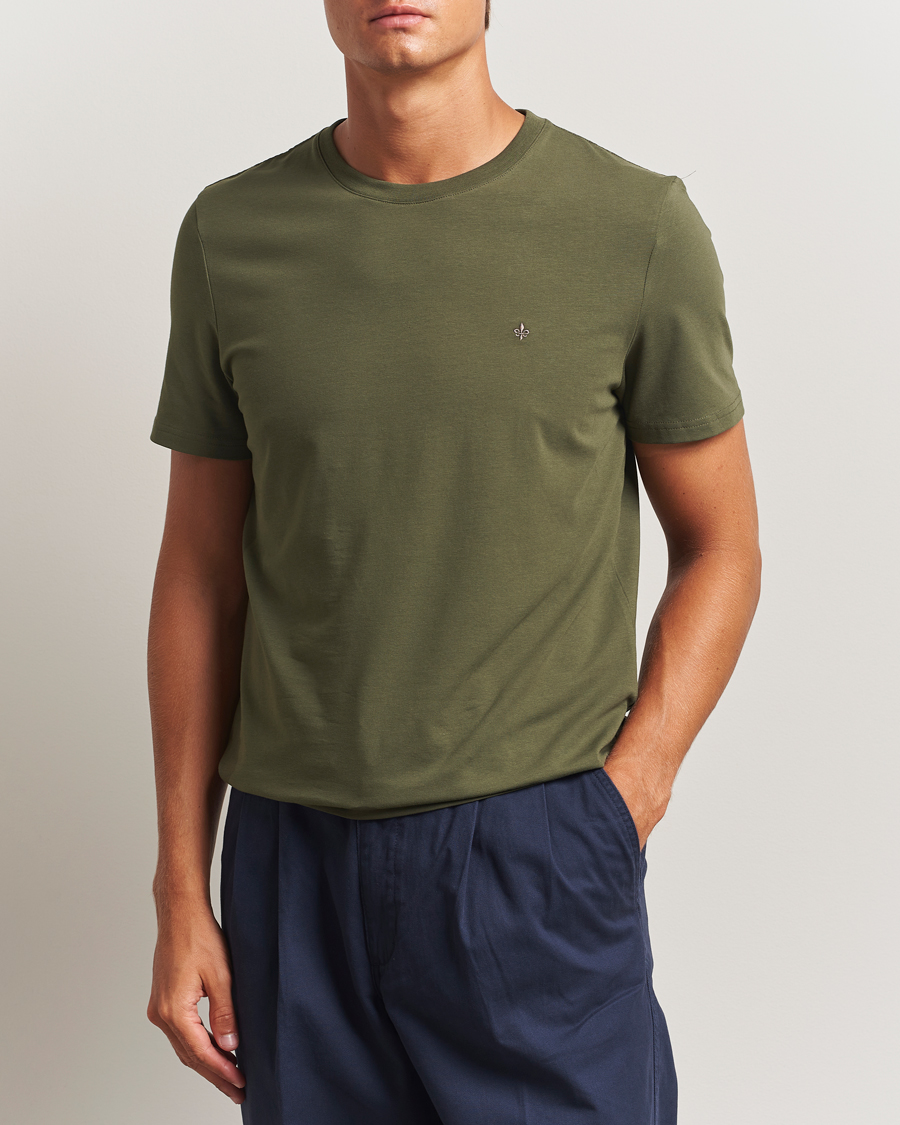 Herr | T-Shirts | Morris | James Crew Neck T-Shirt Olive