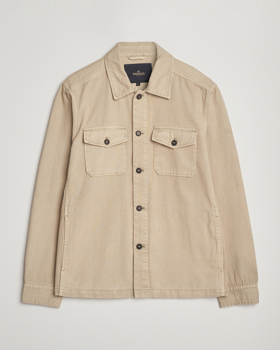 Herr | Skjortor | Morris | Alain Twill Shirt Jacket Khaki