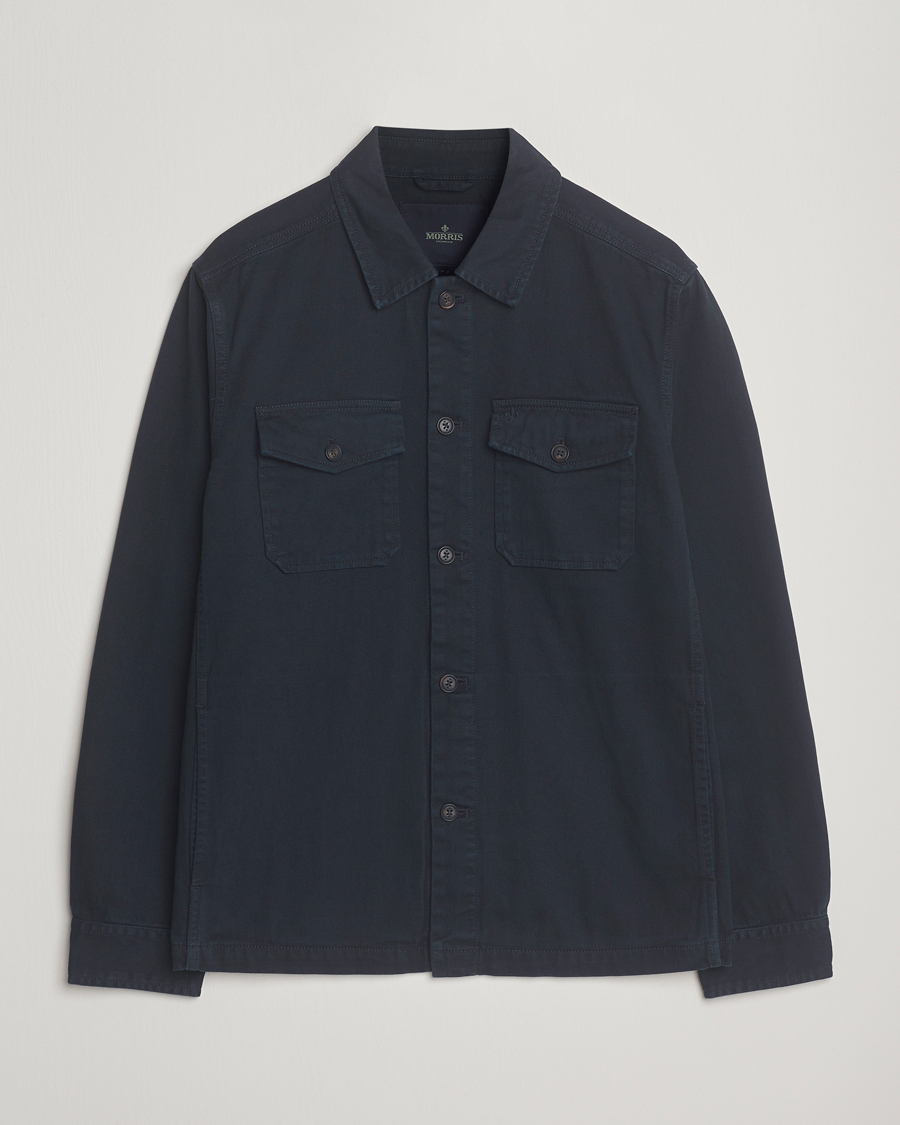 Herr | Skjortor | Morris | Alain Twill Shirt Jacket Old Blue