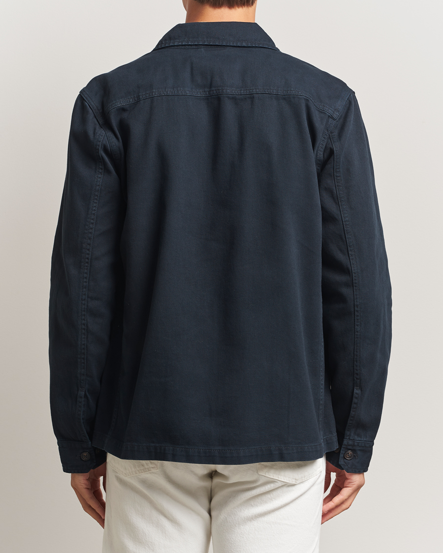 Herr | Skjortor | Morris | Alain Twill Shirt Jacket Old Blue