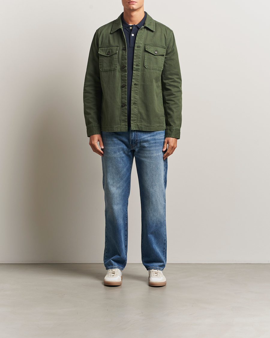 Herr | Skjortor | Morris | Alain Twill Shirt Jacket Olive