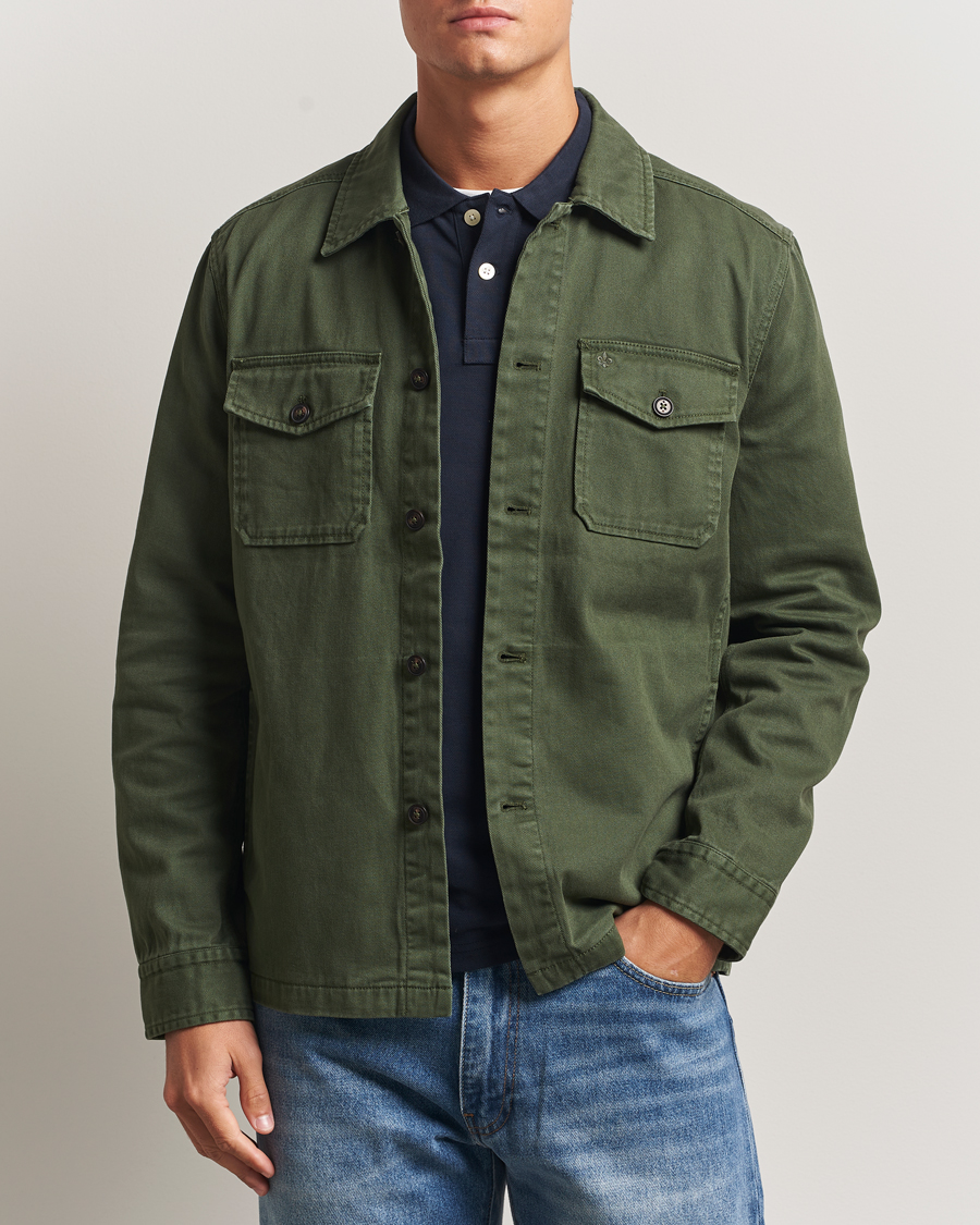 Herr | Skjortor | Morris | Alain Twill Shirt Jacket Olive