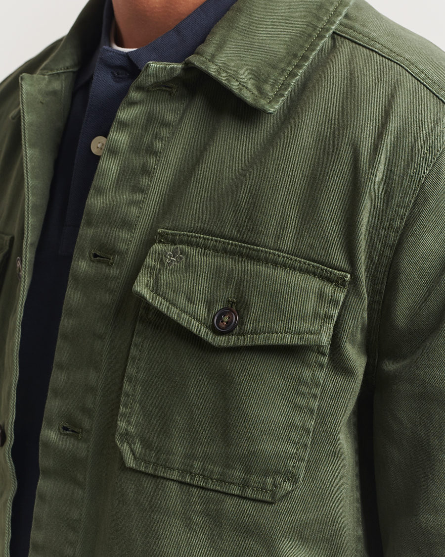 Herr | Skjortor | Morris | Alain Twill Shirt Jacket Olive