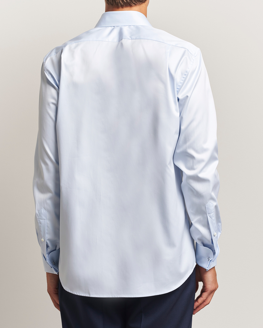 Herr | Skjortor | Stenströms | Regular Fit Cotton Twill Double Cuff Shirt Blue