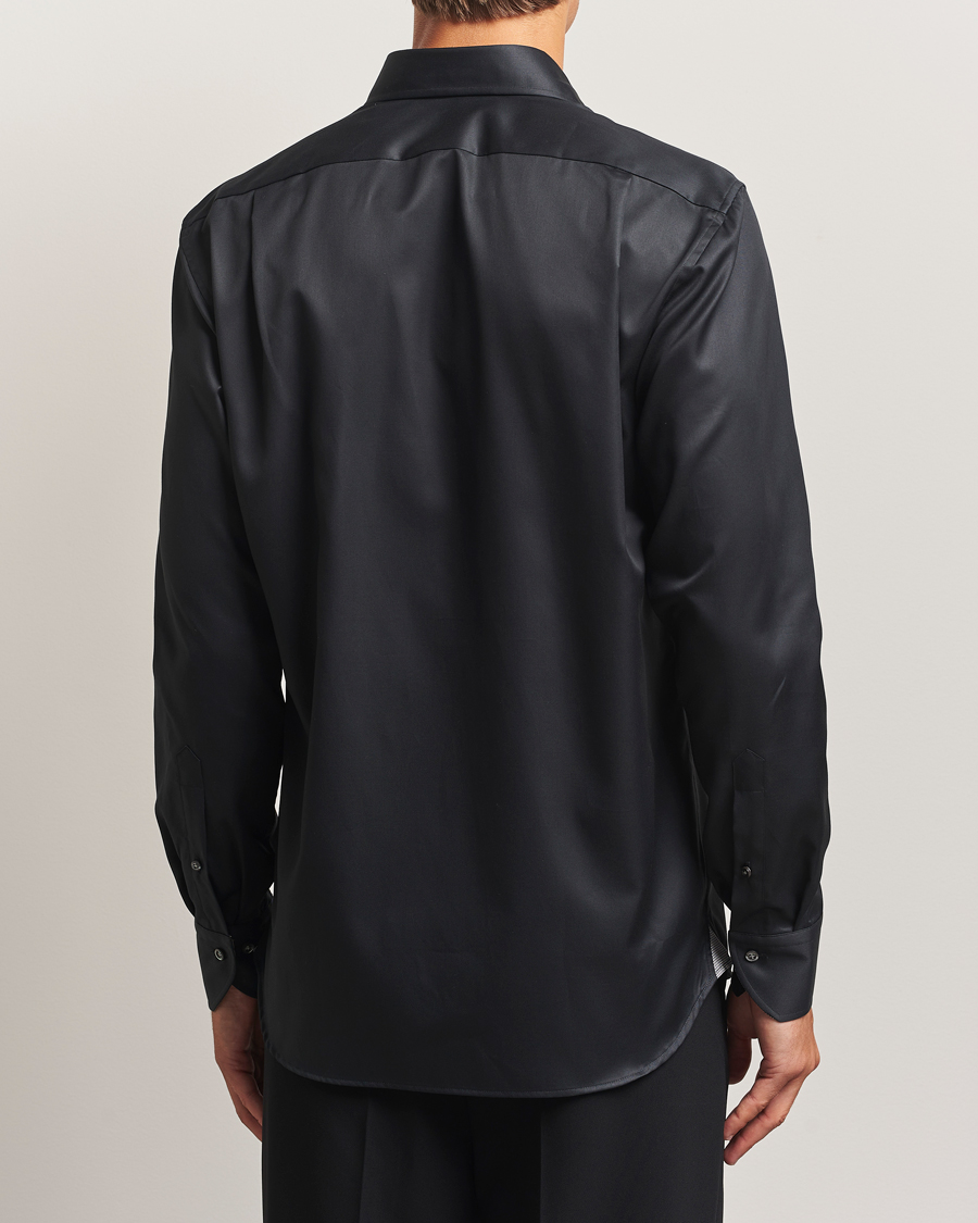 Herr | Skjortor | Stenströms | Regular Fit Contrast Shirt Black