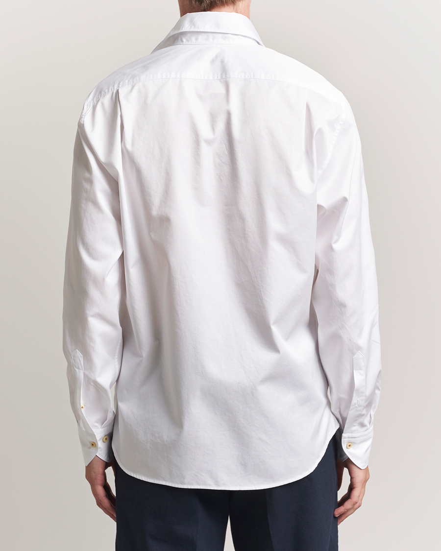 Herr | Skjortor | Stenströms | Regular Fit Washed Cotton Plain Shirt White