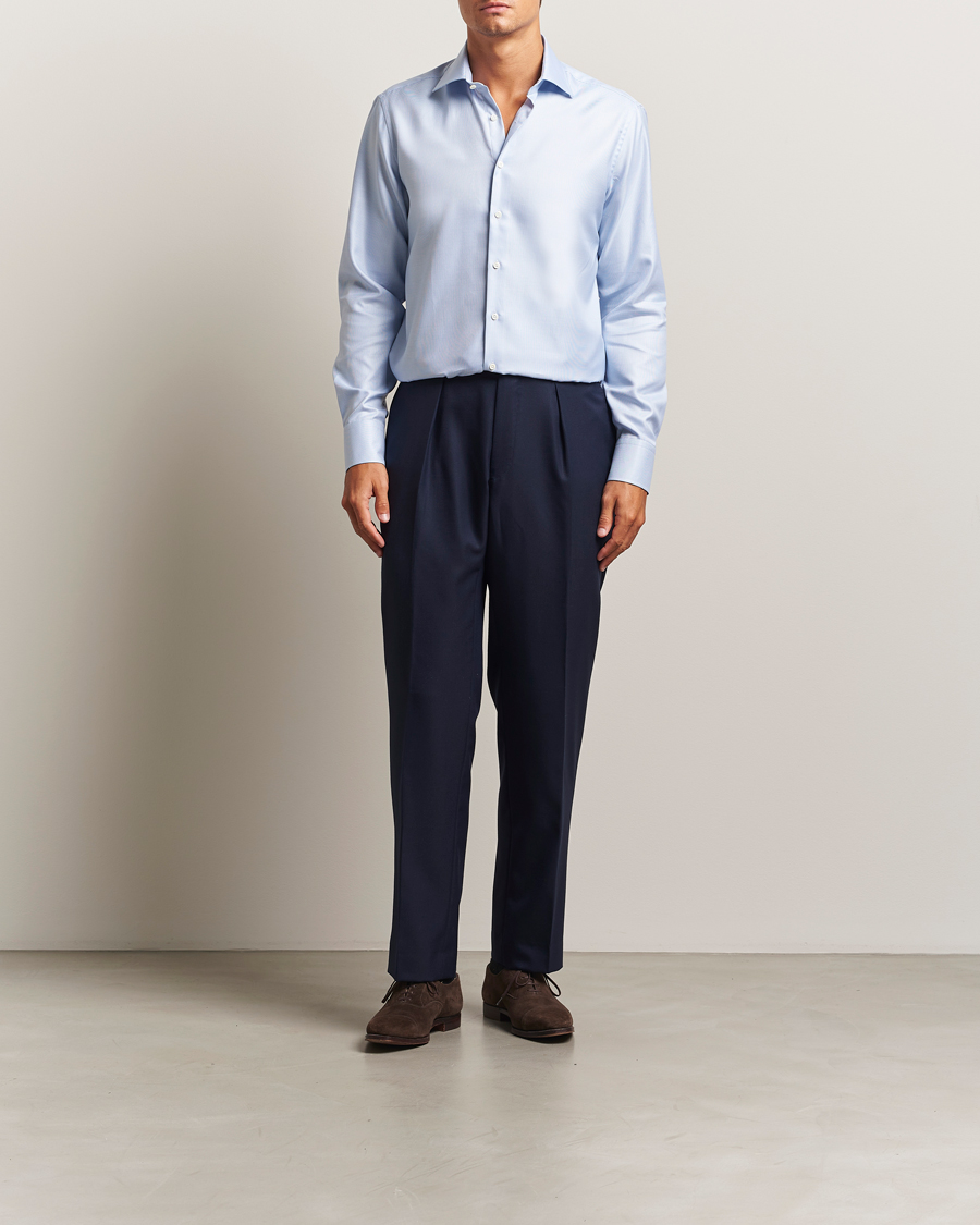 Herr | Skjortor | Stenströms | Regular Fit Houndstooth Shirt Blue