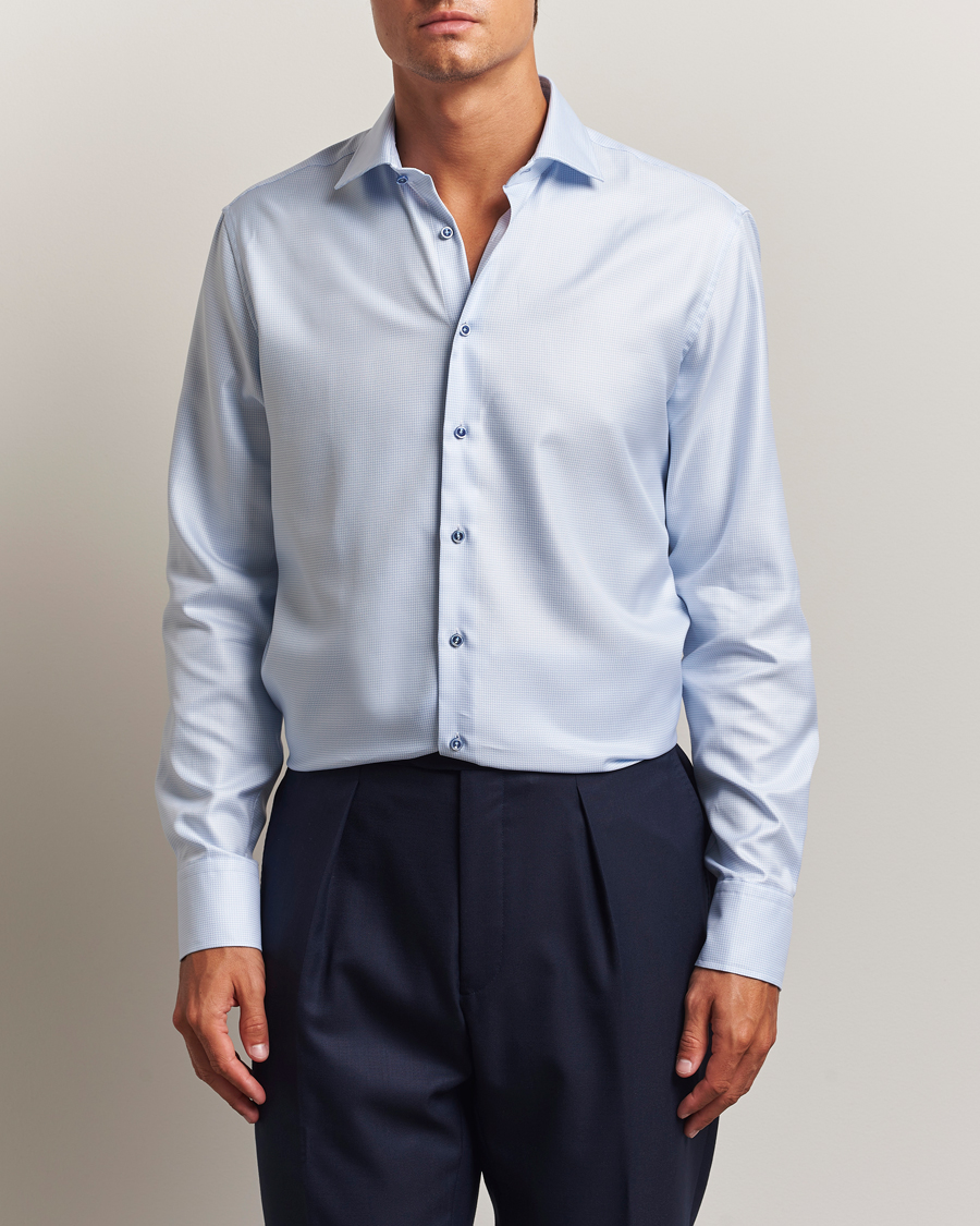 Herr | Skjortor | Stenströms | Regular Fit Contrast Shirt Light Blue
