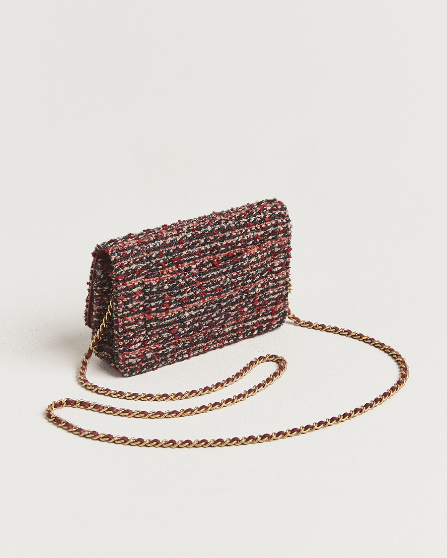 Herr | Pre-Owned & Vintage Bags | Chanel Pre-Owned | Tweed Wallet On Chain Red
