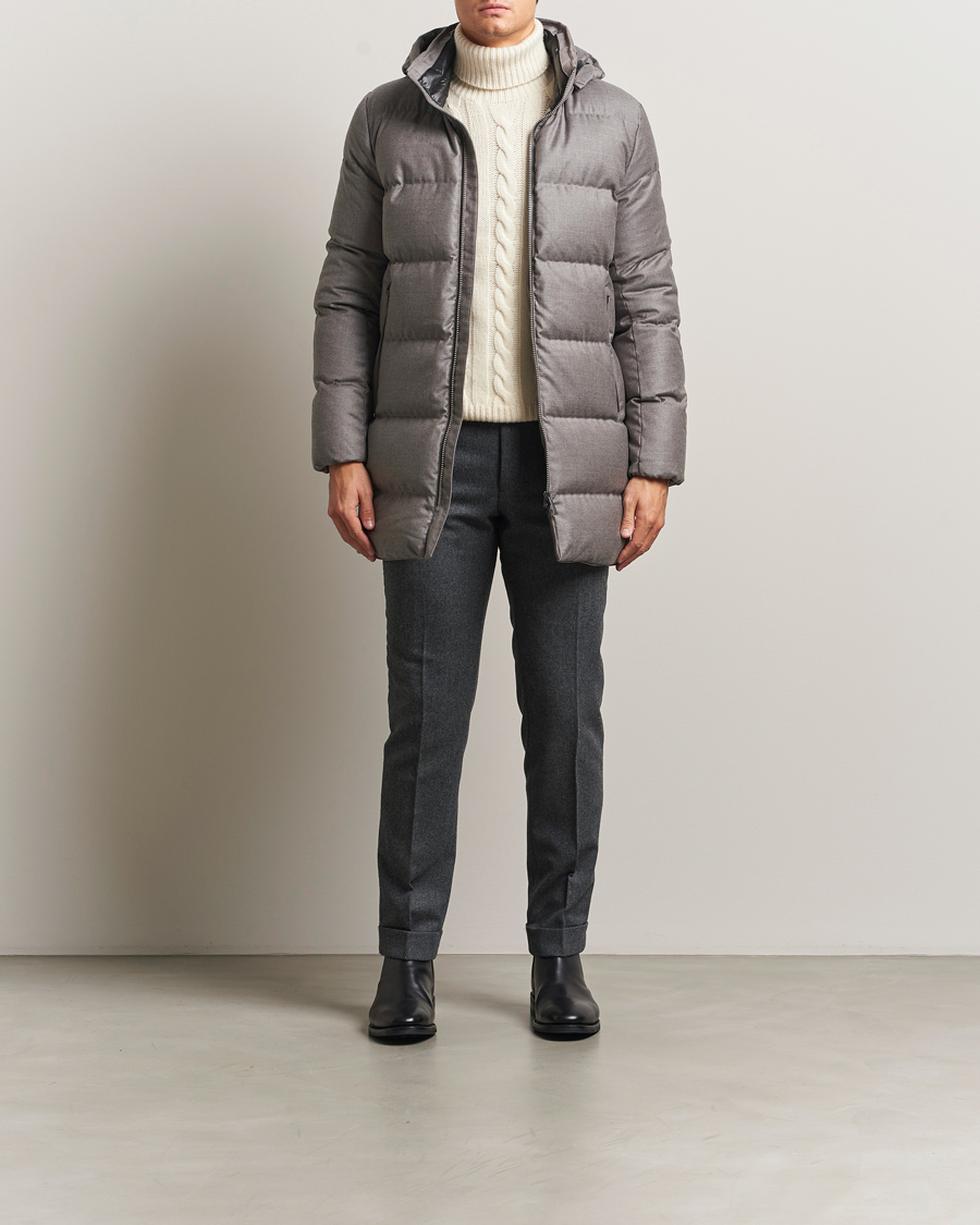 Herr | Jackor | UBR | Concorde Wool Parka Savile Sand Melange